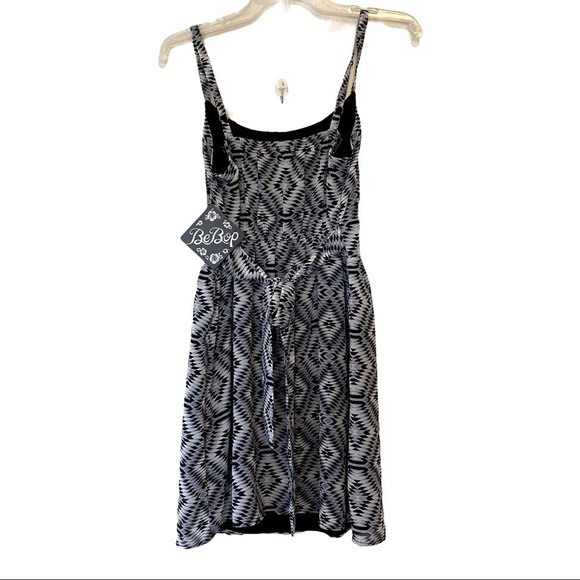 BEBOP spaghetti strap grey black chiffon dress med - Picture 2 of 9